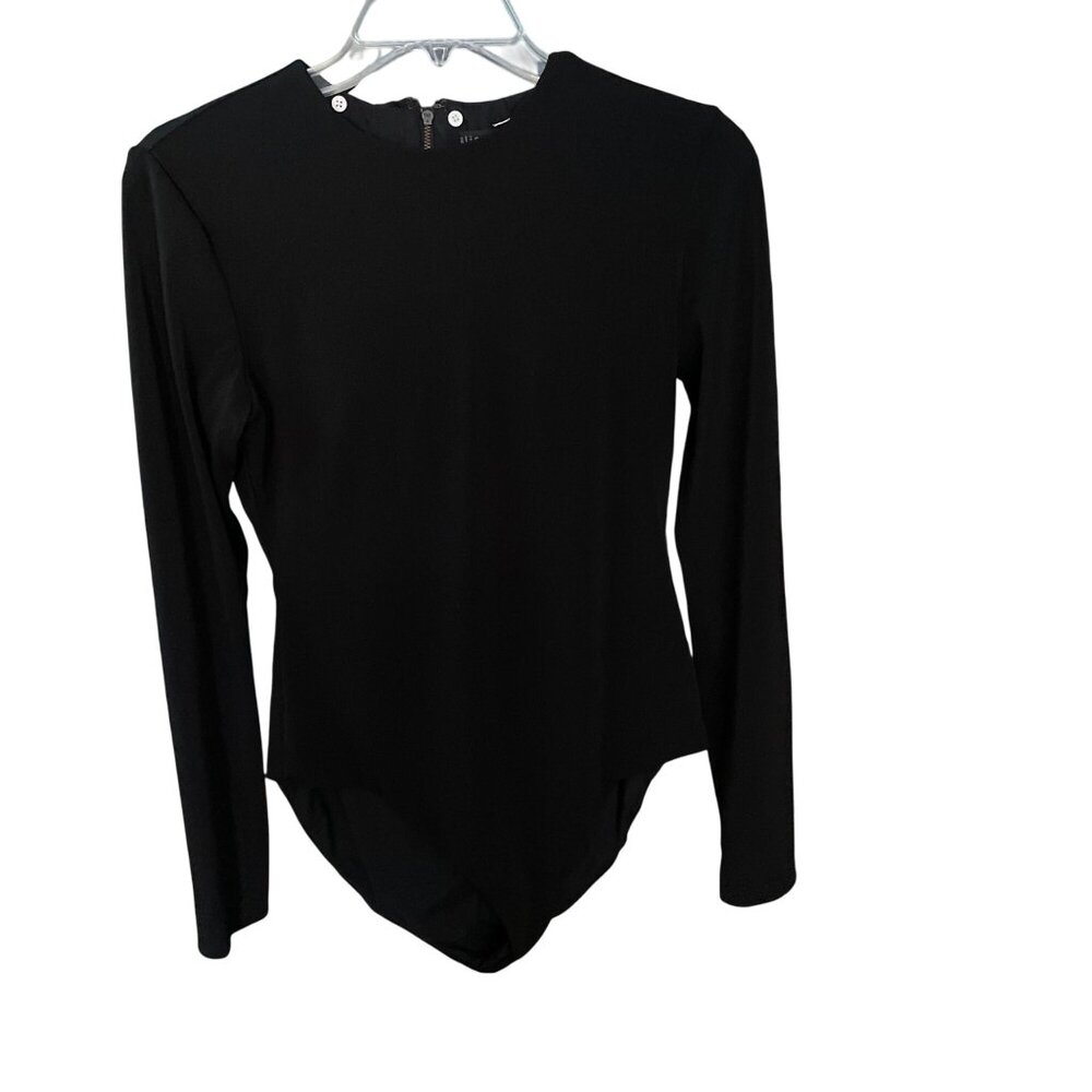 Alice + Olivia Long Sleeve Black Bodysuit